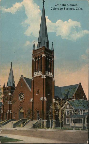 Catholic Church Colorado Springs, CO Postcard