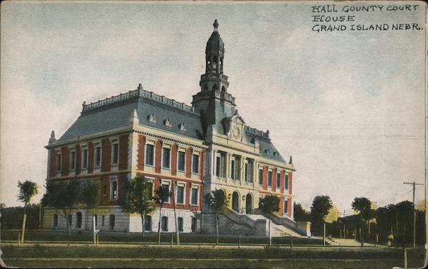 Hall County Court House Grand Island NE Postcard