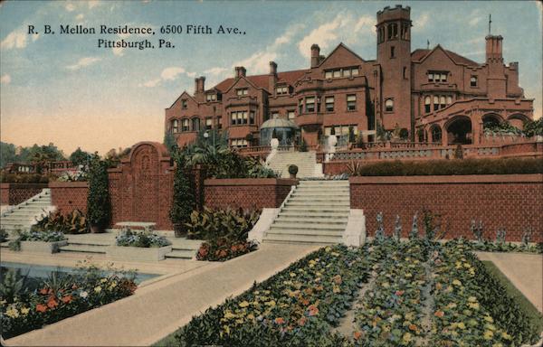 R.B. Mellon Residence Pittsburgh, PA Postcard