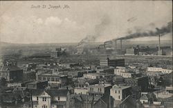 Aerial View of South Street Postcard