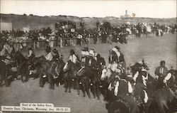 Start of the Indian Race, Frontier Days Postcard