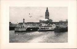 Ferries Leaving the Ferry Building San Francisco, CA Postcard Postcard Postcard