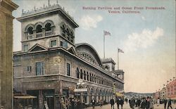 Bathing Pavilion and Ocean Front Promenade Venice, CA Postcard Postcard Postcard