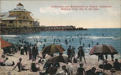 Auditorium and Breakwater Venice, CA Postcard Postcard Postcard