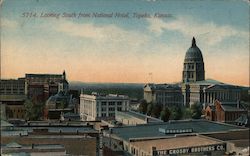 Looking South from National Hotel Topeka, KS Postcard Postcard Postcard