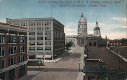 Looking West from YMCA Building Topeka, KS Postcard Postcard Postcard