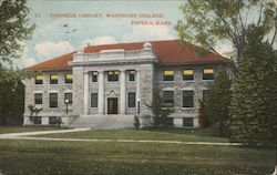 Carnegie Library, Washburn College Topeka, KS Postcard Postcard Postcard