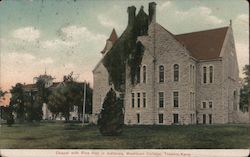 Chapel with Rice Hall in distance, Washburn College Topeka, KS Postcard Postcard Postcard