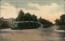 Looking North on the Paseo from 12th Street Postcard