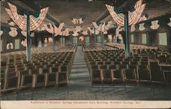 Auditorium in Excelsior Spring's Amusement Co.'s Building Postcard