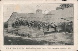 Home of the James Boys, near Excelsior Springs Postcard