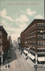 6th Street, Showing Bridge Pittsburgh, PA Postcard Postcard Postcard