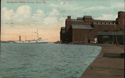 Along the Water Front Erie, PA Postcard Postcard Postcard