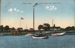 Grape Island, Plum Island River Postcard