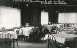 A Corner of the Dining Room, Brookdale Hotel Postcard