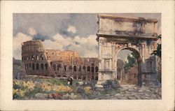 The Colosseum (Watercolor) Rome, Italy Postcard Postcard Postcard