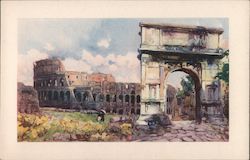 Rome - Colosseo and Arco di Costantino Postcard