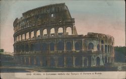 Roma Il colosseo veduto dal Tempio di Venere e Roma Postcard