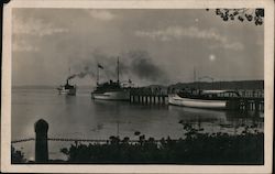 Boardwalk by the harbor (Lake Balaton) Balatonfüred, Hungary Postcard Postcard Postcard