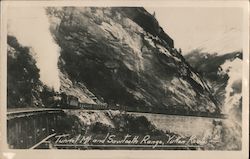 Tunnel Mountain and Sawtooth Range "Yuilan" Route Trains, Railroad Postcard Postcard Postcard