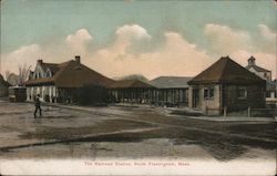 Boston and Worcester Railroad Station Framingham, MA Postcard Postcard Postcard