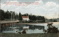 The first School House erected in British Columbia in 1853 Canada Postcard Postcard Postcard