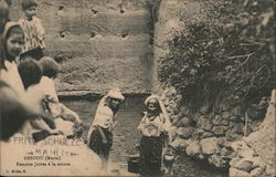 Sephardic Jewish Women at the Well, Debdou Morocco Africa Postcard Postcard Postcard