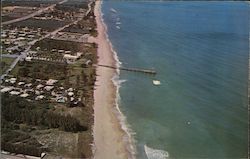 Aerial View of Fishing Pier and Beach Juno Beach, FL Postcard Postcard Postcard