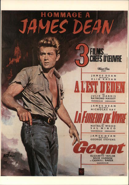 Hommage a James Dean Movie and Television Advertising Postcard