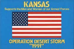 Operation Desert Storm 1991, Kansas Supports the Men and Women of our Armed Forces Military Postcard Postcard Postcard