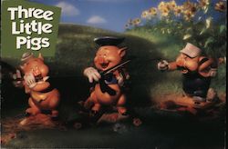 Three Little Pigs artwork from Disney Classics Collection Postcard