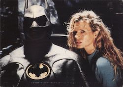 Michael Keaton as Batman, Kim Basinger as Vicki Vale Movie and Television Advertising Postcard Postcard Postcard