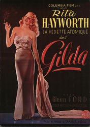 Rita Hayworth Gilda Movie and Television Advertising Postcard Postcard Postcard