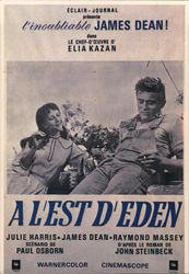 A L'est D'eden Movie and Television Advertising Postcard Postcard Postcard