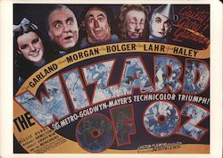 The Wizard of Oz Movie and Television Advertising Postcard Postcard Postcard