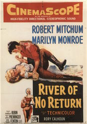 River of No Return Movie and Television Advertising Postcard Postcard Postcard