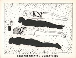 Transcendental Sunbathers Cartoons Postcard Postcard Postcard