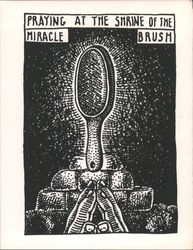 Praying At The Shrine Of The Miracle Brush - Ken Brown Cartoons Postcard Postcard Postcard