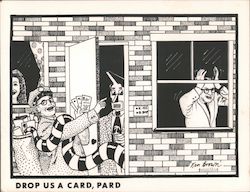 Drop Us a Card, Pard - Ken Brown Cartoons Postcard Postcard Postcard