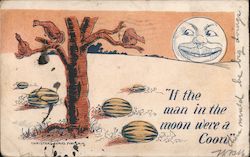 If the Man in the Moon were a Coon Black Americana Postcard Postcard Postcard