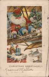 Christmas Greetings Santa Claus Postcard Postcard Postcard