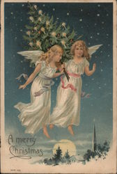 A Merry Christmas Angels Postcard Postcard Postcard