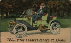 While the Sparker Ceases to Spark Couples Postcard Postcard Postcard