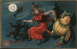 Hallowe'en Halloween Postcard Postcard Postcard