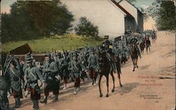 French Moving on the Enemy's Flank  (WWI card sent during WWII) World War I Postcard Postcard Postcard