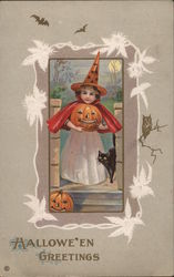 Hallowe'en Greetings Postcard