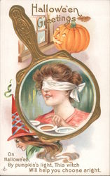 Halloween Greetings Postcard