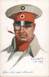 German Military Officer - Emile Dupuis, 1914 Postcard