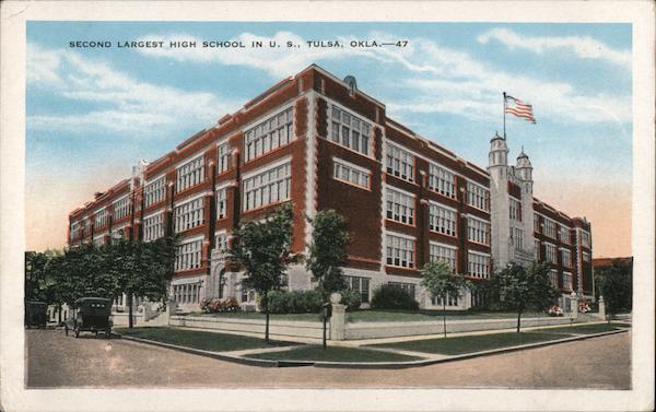 second-largest-high-school-in-u-s-tulsa-ok-postcard