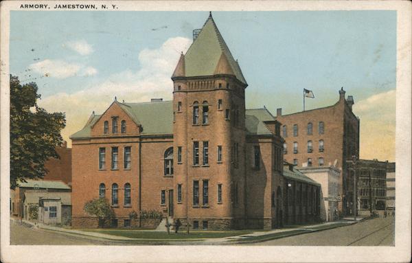 Armory Jamestown, NY Postcard